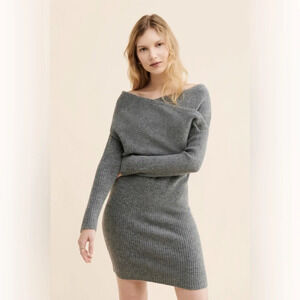 KOURT Zuri Grey Sweater Dress NWT Large